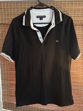 Michael Kors Black Polo with White Trim